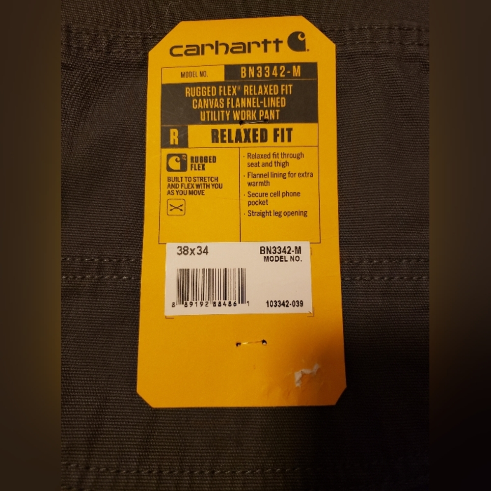 Carhartt Canvas Flannel-Lined Utility Work Pant